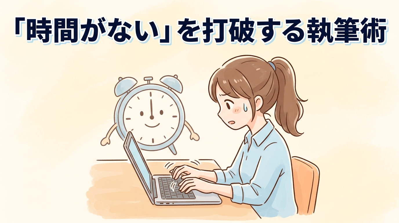記事を書く時間がない悩みを解決する基本方針