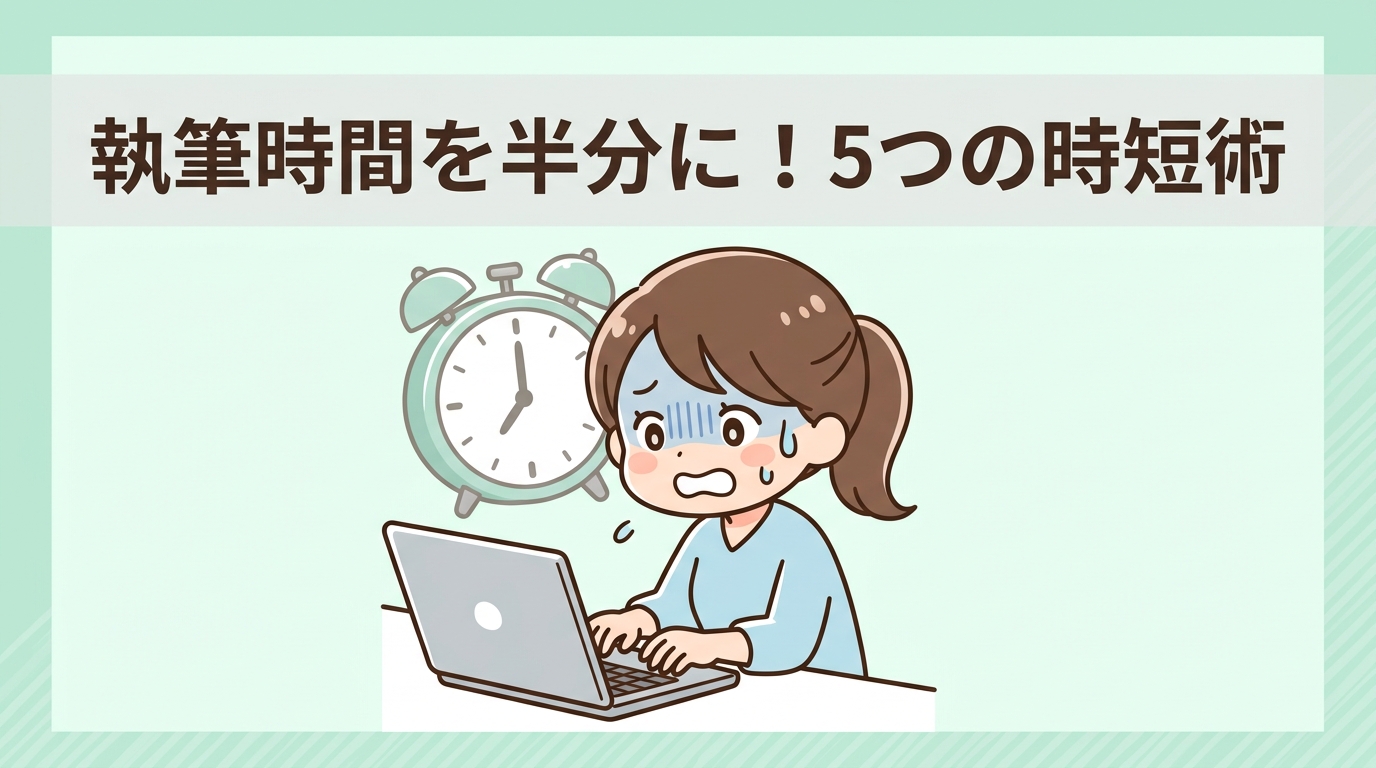 執筆時間を短縮する5つの効率化テクニック
